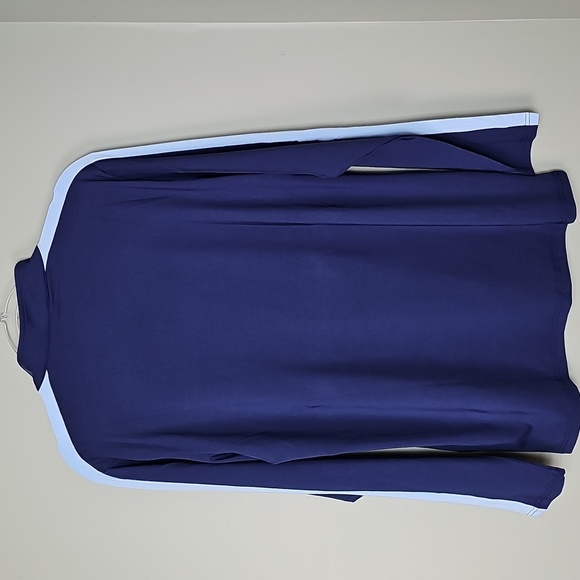 Men's Performance Quarter-Zip Athletic Reflective Shirt 1/4 Zip Workout Navy MED - Picture 5 of 6